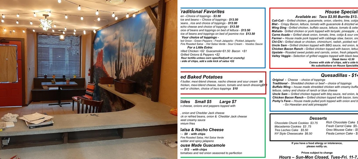 Taco 29 Menu