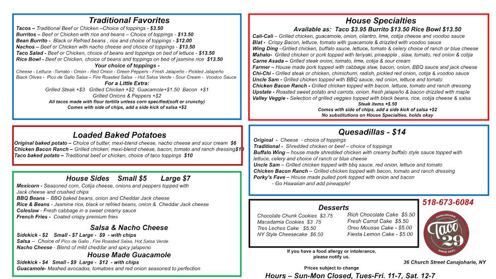 Taco 29 Menu image 1