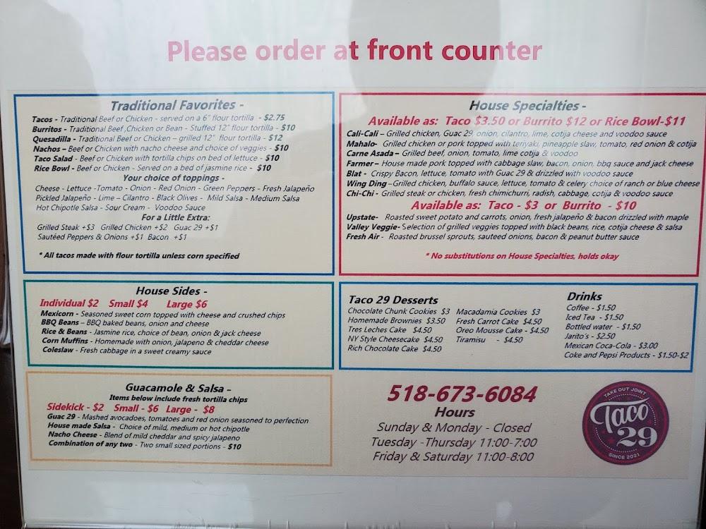 Taco 29 Menu image 2